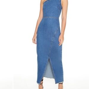 Elegant Blue Denim Dress
